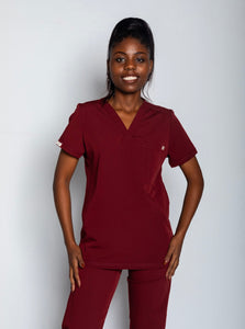 Womens One Pocket Scrub Top
