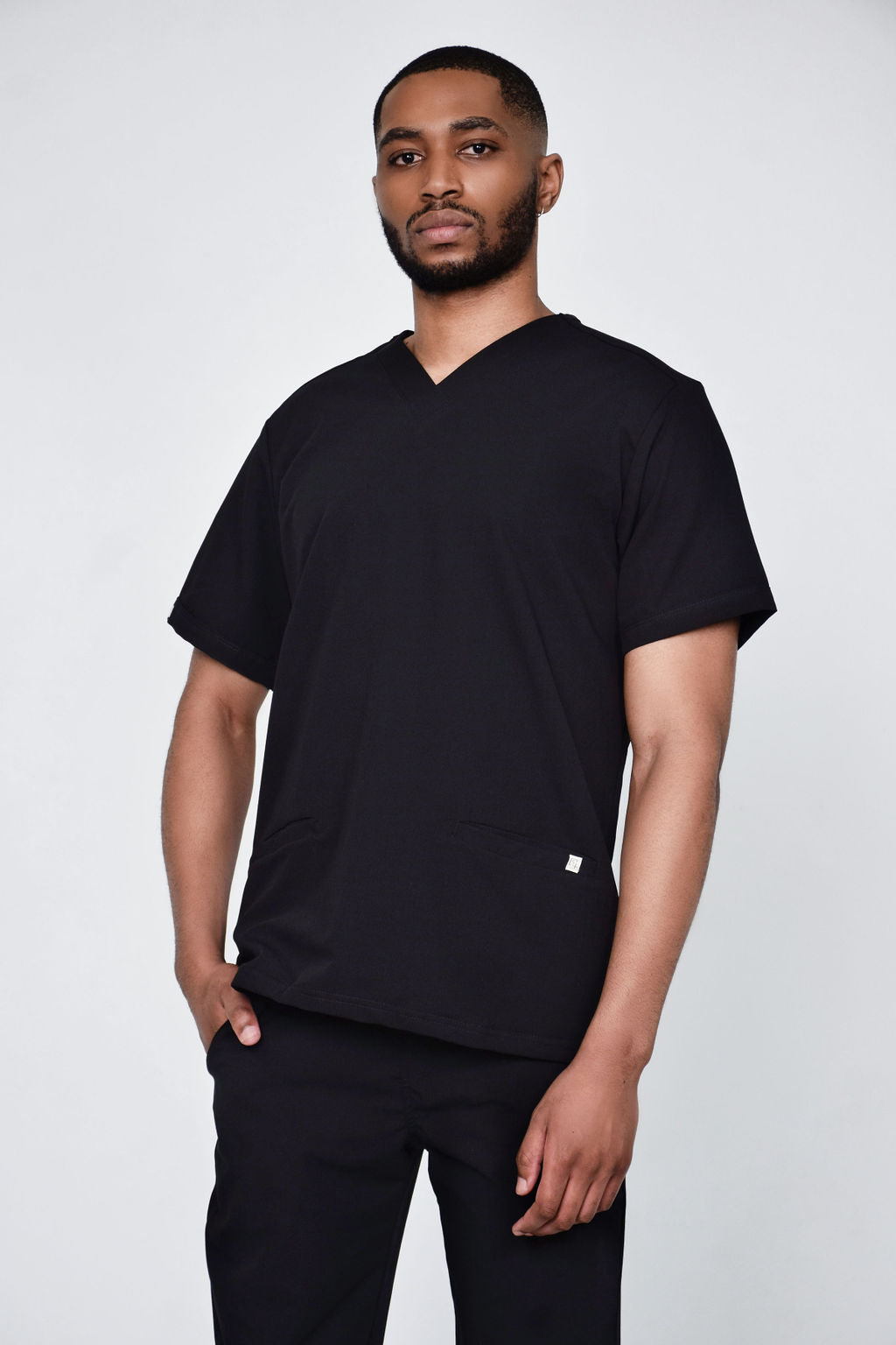 Mens Two Pocket Scrub Top